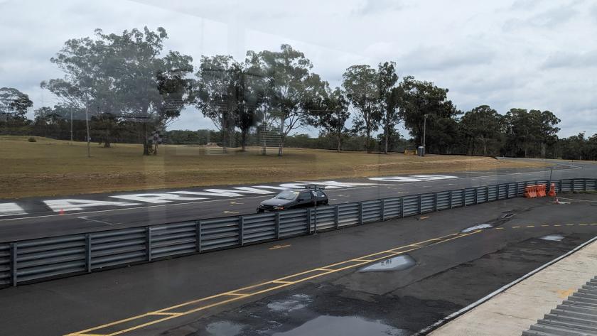 A rainy day at Morgan Park Raceway